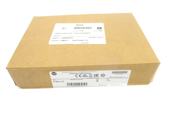 ALLEN BRADLEY 1756-L73 SER. B F/W 1.010 DATE: 2017 NSFS