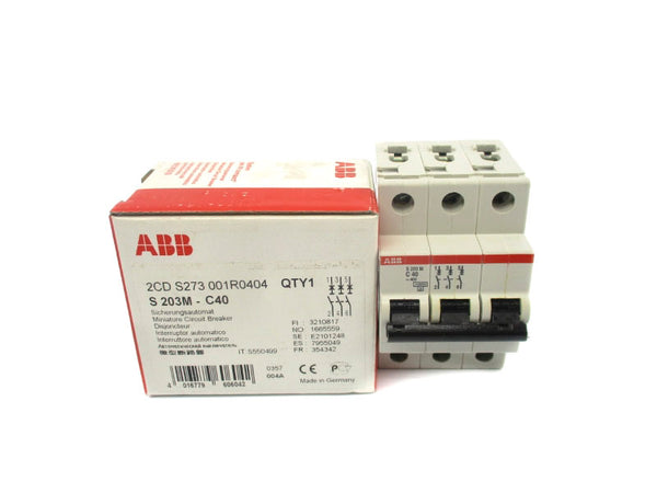 ABB 2CDS273001R0404 S203M-C40 400V 40A NSMP