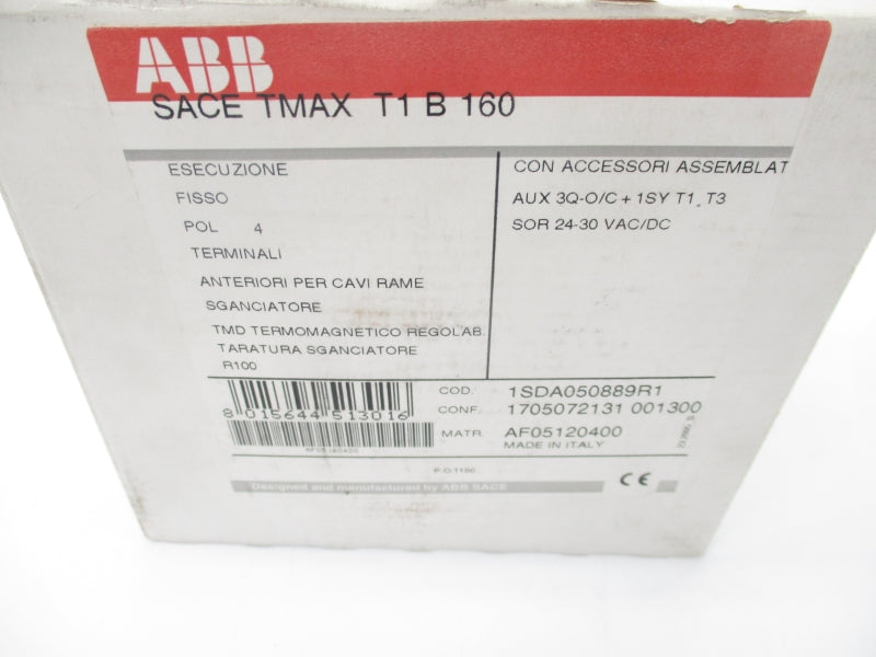 ABB SACETMAXT1B160 1SDA050889R1 24-30VAC/DC 100A NSMP