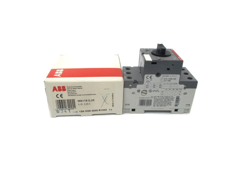 ABB 1SAM250000R1002 MS116-0,25 690V 0.16-0.25A NSMP