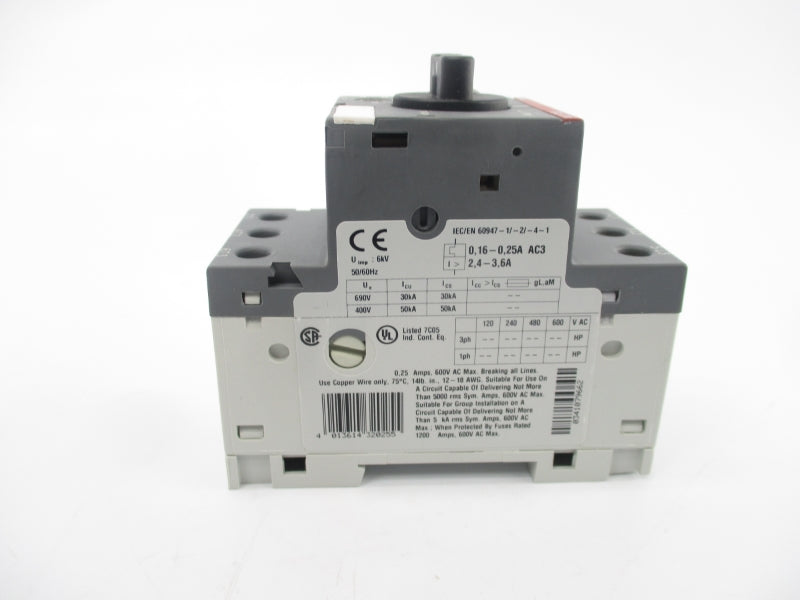 ABB 1SAM250000R1002 MS116-0,25 690V 0.16-0.25A NSMP