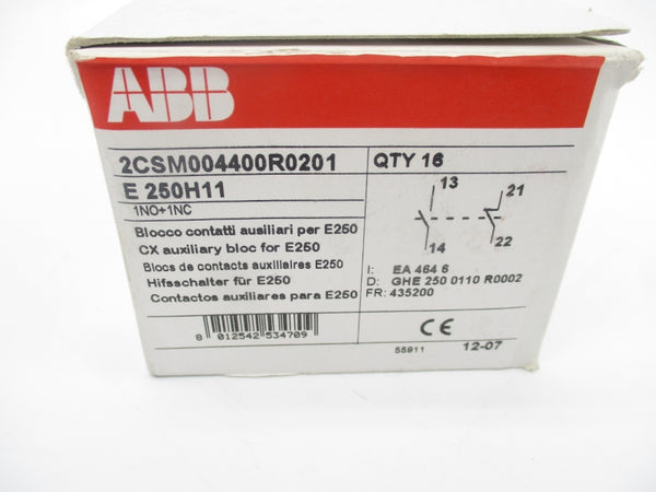 ABB 2CSM004400R0201 E250H11 5A (PKG OF 16) NSMP