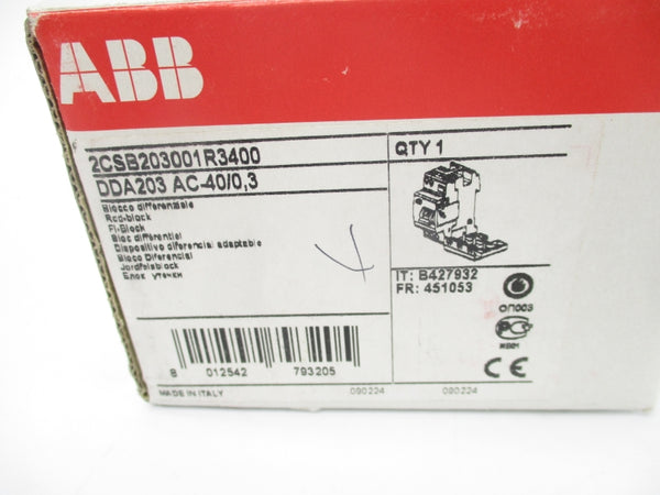 ABB 2CSB203001R3400 DDA203AC-40/0,3 240/415V 40A NSMP