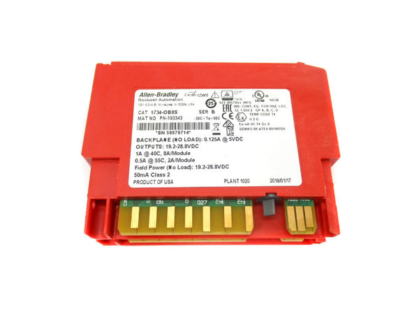 ALLEN BRADLEY 1734-OB8S SER. B 19.2-28.8VDC 8A UNMP