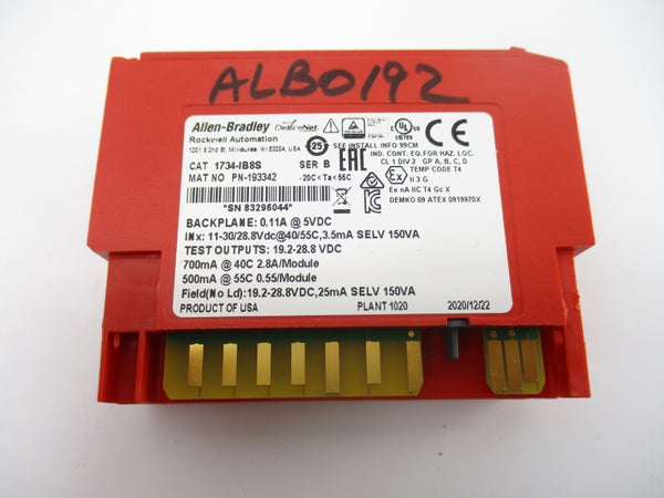 ALLEN BRADLEY 1734-IB8S SER. B 11-30/28.8VDC NSMP