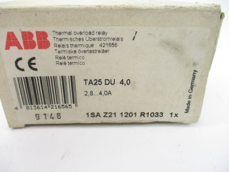 ABB TA25DU-4.0 1SAZ211201R1033 690V 2.8-4A NSMP
