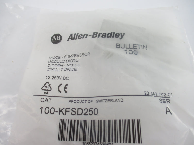 ALLEN BRADLEY 100-KFSD250 SER. A 12-250VDC NSMP