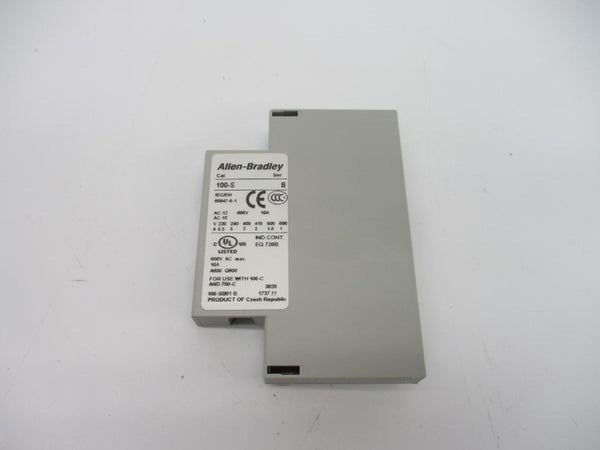 ALLEN BRADLEY 100-SB01 SER. B 600VAC 10A (BR/WH) NSMP