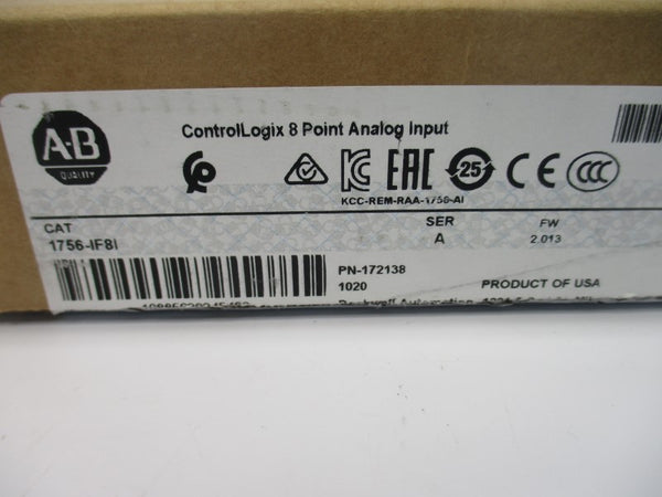ALLEN BRADLEY 1756-IF8I SER. A F/W 2.013 24VDC (NO DOOR) NSMP
