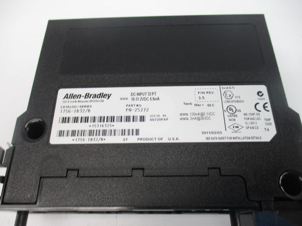 ALLEN BRADLEY 1756-IB32 SER. B F/W 3.5 24VDC NSMP