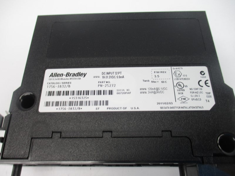 ALLEN BRADLEY 1756-IB32 SER. B F/W 3.5 24VDC NSMP