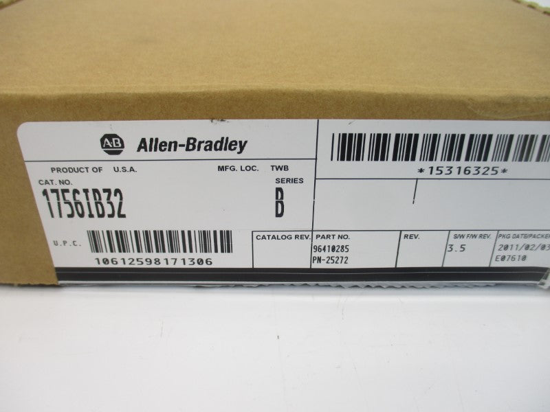 ALLEN BRADLEY 1756-IB32 SER. B F/W 3.5 24VDC NSMP