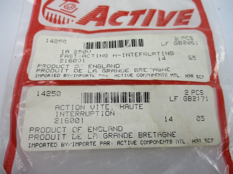 ACTIVE 14250 250V 1A ( PKG OF 2) NSMP