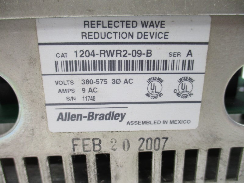 ALLEN BRADLEY 1204-RWR2-09-B SER. A 380-575VAC 9A UNMP