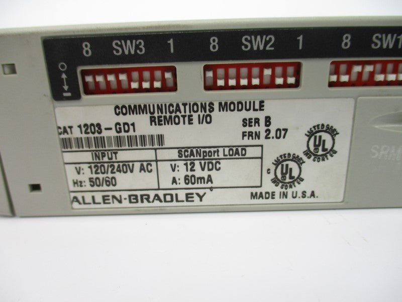 ALLEN BRADLEY 1203-GD1 SER. B F/W 2.07 120/240VAC NSNP