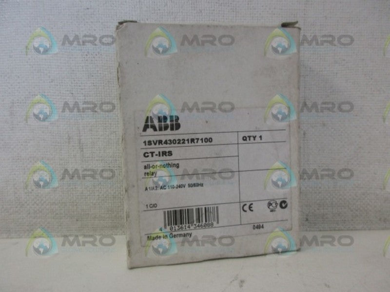 ABB 1SVR430221R7100 ALL-OR-NOTHING RELAY NSMP