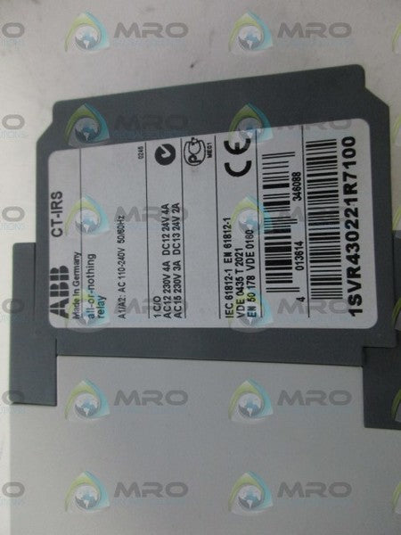 ABB 1SVR430221R7100 ALL-OR-NOTHING RELAY NSMP