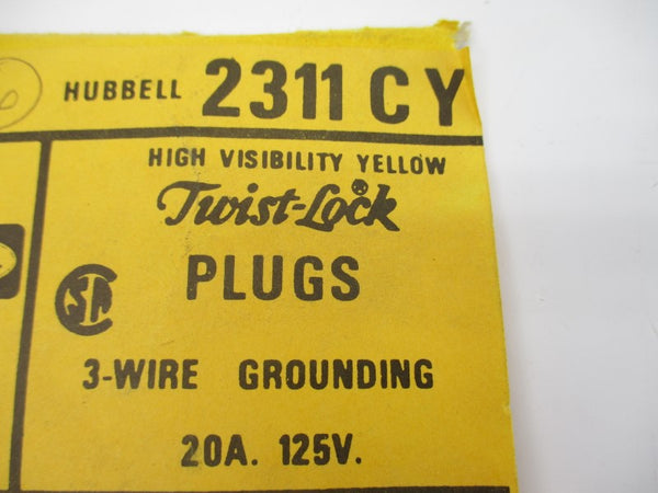 HUBBELL 2311CY 125V 20A NSNP