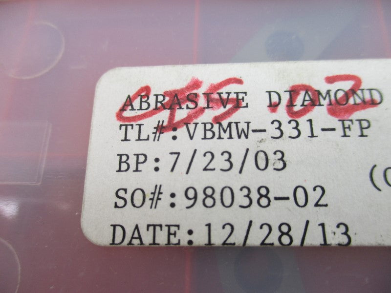 ABRASIVE DIAMOND TOOL VBMW-331-FP (PKG OF 6) NSMP