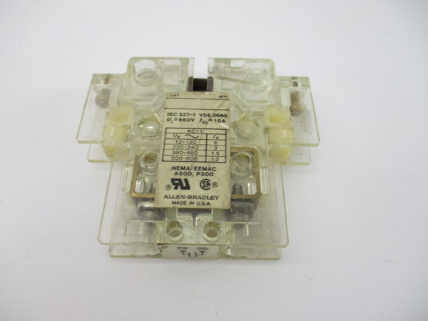 ALLEN BRADLEY 100-SD10 SER. A 500-600VAC 1.2A (BR/WH) NSMP