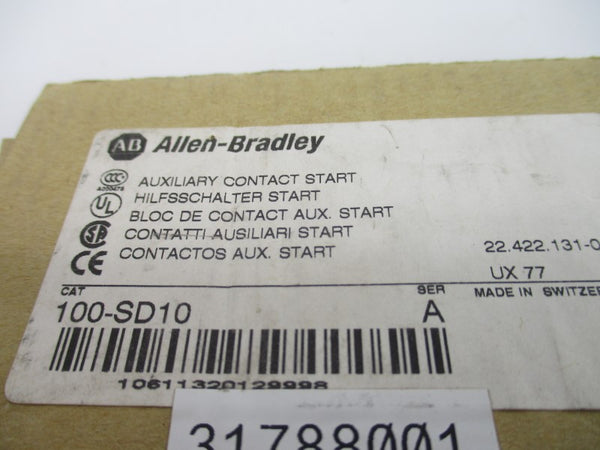 ALLEN BRADLEY 100-SD10 SER. A 500-600VAC 1.2A (BR/WH) NSMP