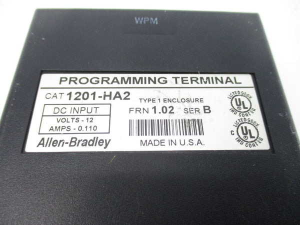 ALLEN BRADLEY 1201-HA2 SER. B F/W 1.02 12V 0.110A NSNP