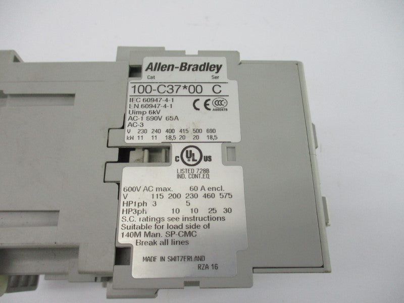 ALLEN BRADLEY 100-C37J00 SER. C 24VDC 65A UNMP