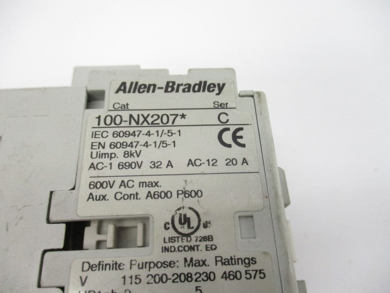 ALLEN BRADLEY 100-NX207D SER. C 110/120V 32A UNMP