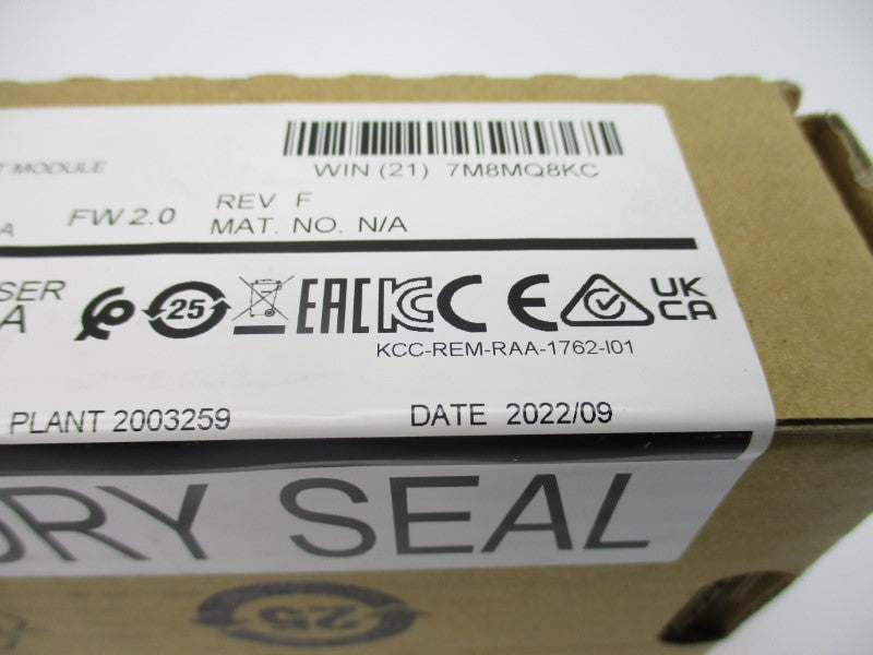 ALLEN BRADLEY 1762-IR4 SER. A F/W 2.0 DATE: 2022 REV. F NSFS