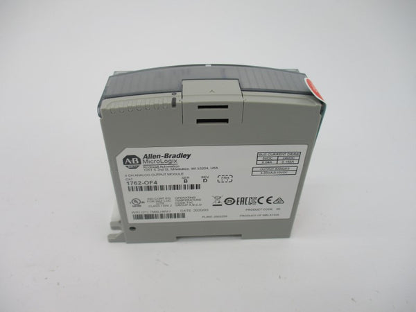 ALLEN BRADLEY 1762-OF4 SER. B F/W 1.1 24VDC 0.165A REV. D NSMP