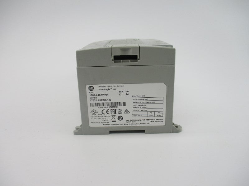 ALLEN BRADLEY 1762-L40AWAR SER. C F/W 14 100-120VAC NSMP