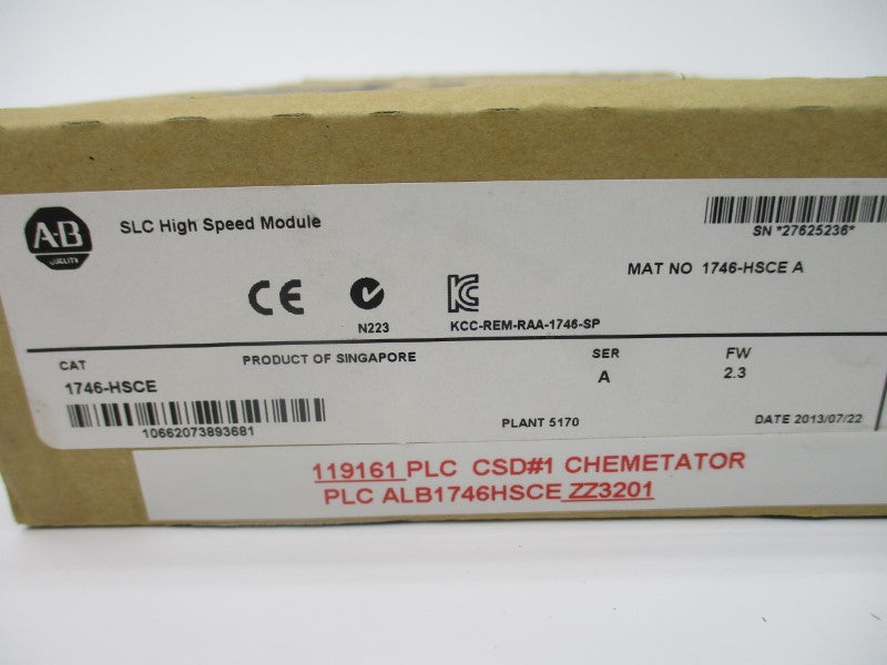 ALLEN BRADLEY 1746-HSCE SER. A F/W 2.3 4.5-10VDC NSMP