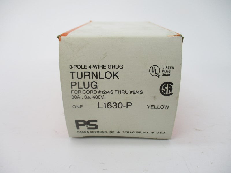 PASS & SEYMOUR L1630-P 480V 30A (YELLOW) NSMP