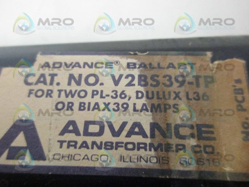 ADVANCE V2BS39-TP ELECTRIC BALLAST UNMP