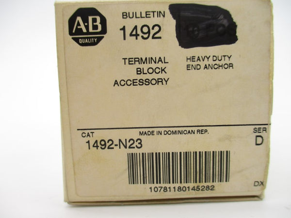 ALLEN BRADLEY 1492-N23 SER. D (PKG OF 9) (WH) NSMP