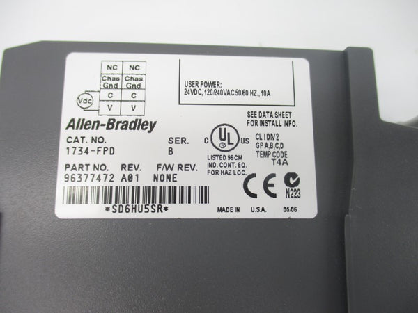 ALLEN BRADLEY 1734-FPD SER. B 120/240VAC 10A REV. A01 NSNP