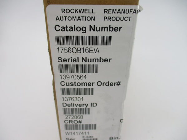 ALLEN BRADLEY 1756-OB16E SER. A F/W 3.3 10-31.2VDC 2A REMAN