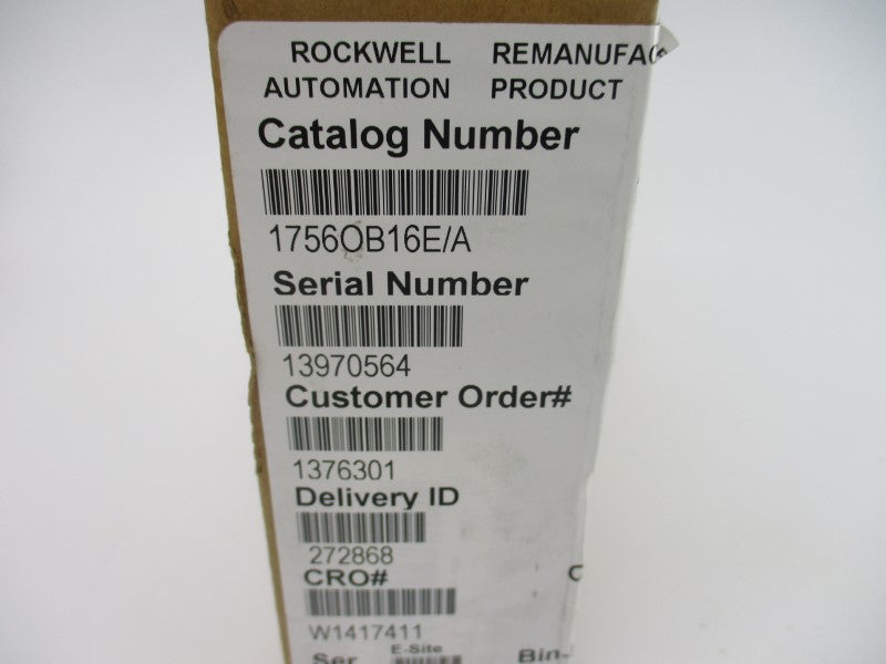 ALLEN BRADLEY 1756-OB16E SER. A F/W 3.3 10-31.2VDC 2A REMAN
