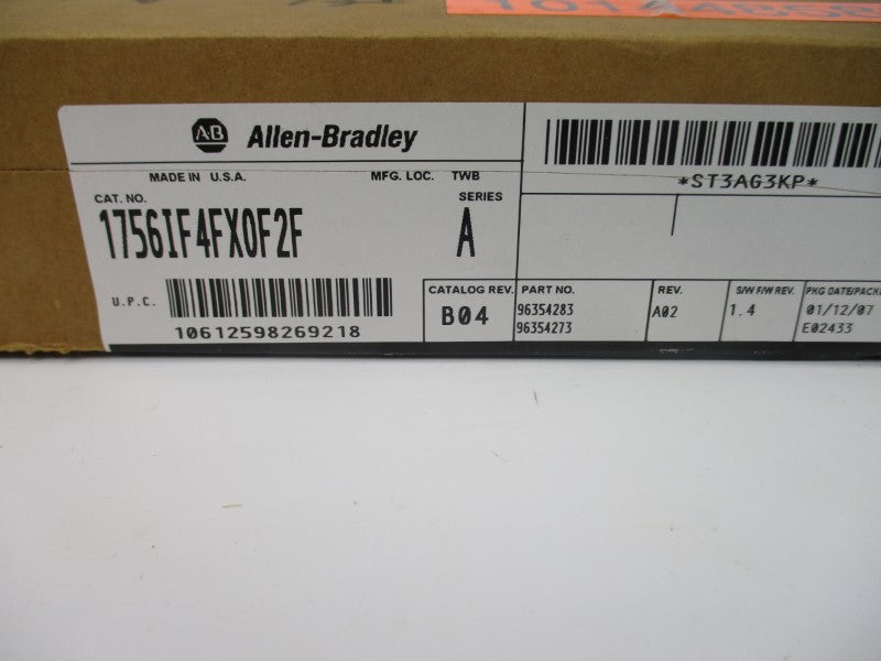 ALLEN BRADLEY 1756-IF4FX0F2F SER. A F/W 1.4 24VDC REV. A02 NSMP