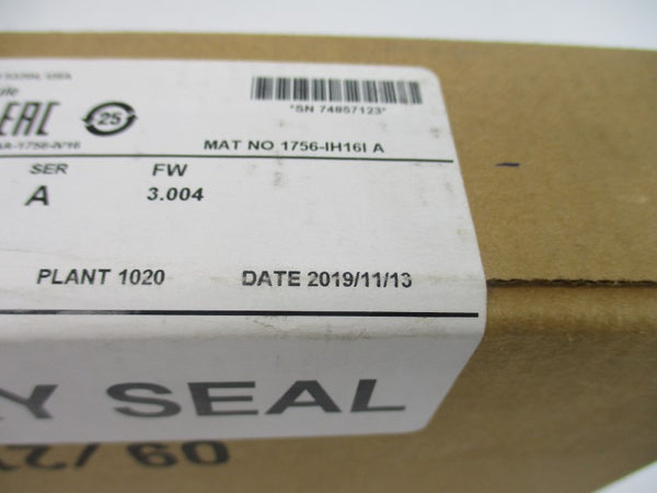 ALLEN BRADLEY 1756-IH16I SER. A F/W 3.004 DATE: 2019 NSFS