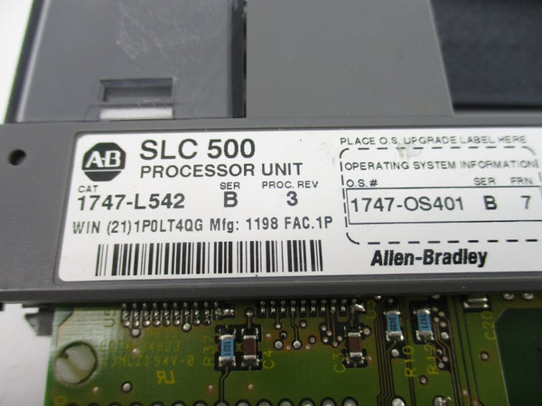 ALLEN BRADLEY 1747-L542 SER. B F/W 7 24VDC 1A REV. 3 NSNP