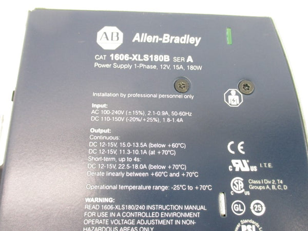 ALLEN BRADLEY 1606-XLS180B SER. A 100-240V 2.1-0.9A NSNP