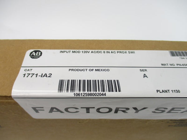 ALLEN BRADLEY 1771-IA2 SER. A 120V DATE: 2014 NSFS