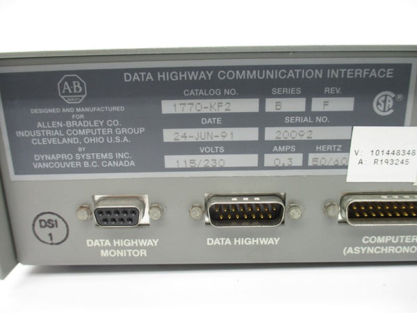 ALLEN BRADLEY 1770-KF2 SER. B 115/230V 0.3A REV. 07 NSNP
