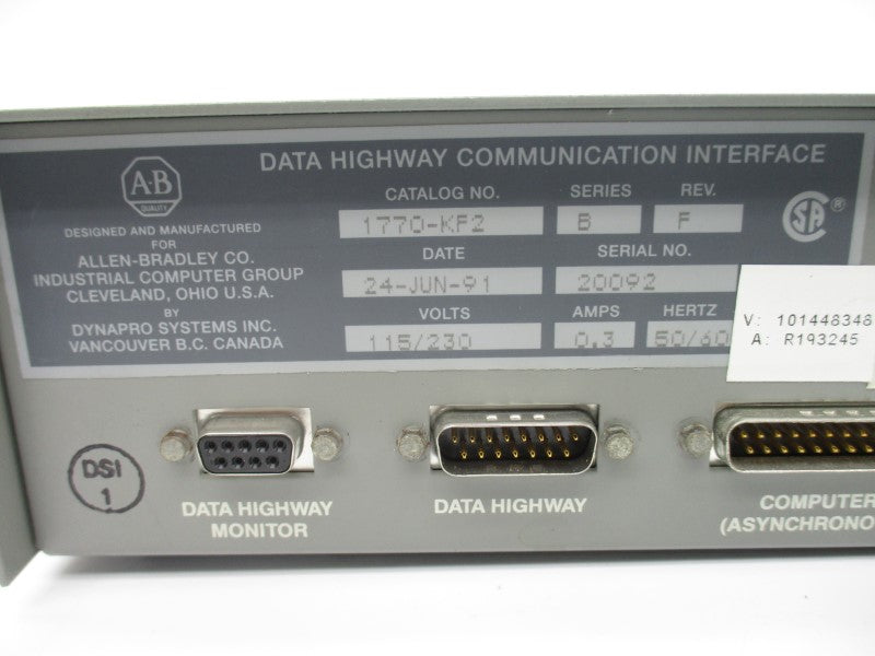 ALLEN BRADLEY 1770-KF2 SER. B 115/230V 0.3A REV. 07 NSNP