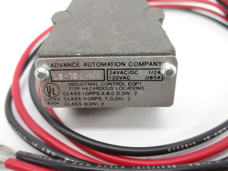 ADVANCE AUTOMATION COMPANY LS-10L-NO 120VAC 1/2A NSNP