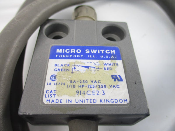 MICRO SWITCH 914CE2-3 125/250VAC 5A NSNP