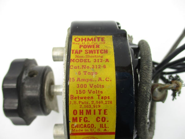 OHMITE 312-A 312-6 300VAC 25A UNMP