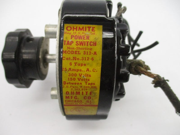 OHMITE 312-A 312-6 300VAC 25A (AS PICTURED) UNMP