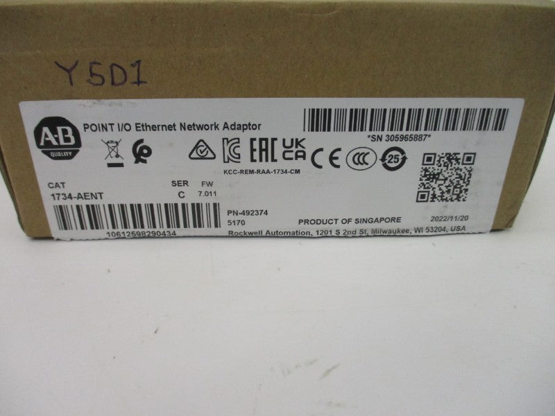 ALLEN BRADLEY 1734-AENT SER. C F/W 7.011 24VDC 10A NSMP